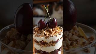 Cherry Parfait! 🍒🍦✨ #shorts #short #food #dessert #cozykitchen #homecafe #shortvideo #shortsfeed