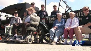 100-year-old residents get close-up look at 100-year-old vehicle