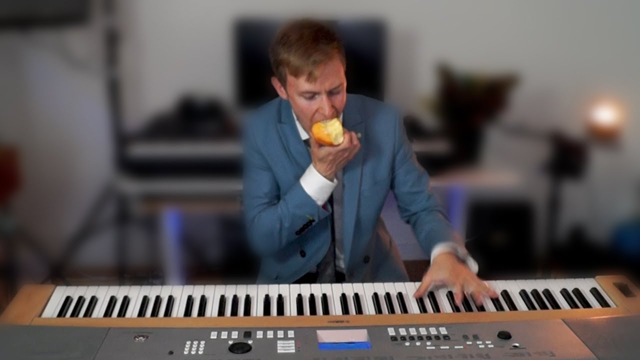 Playing Bad Apple while eating a Bad Apple