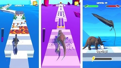 Dino Run 3D All Levels Gameplay Android,ios