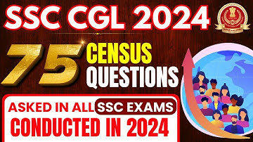 SSC EXAMS 2024 | TOP 75 QUESTIONS BASED ON CENSUS |  | PARMAR SSC