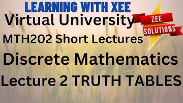 MTH202 Discrete Mathematics Short lectures of Lecture 2 Virtual University of Pakistan