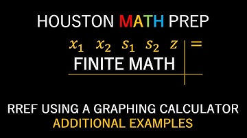 RREF Matrices on a Graphing Calculator (Additional Examples)