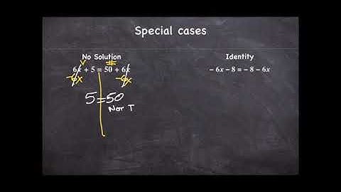 Solving special cases (no Solution And Identity)