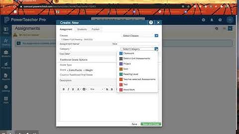 Adding Assignments in PowerSchool