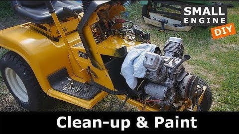 Vintage Cub Cadet 1440 Restoration Part 4 - Clean up and Paint