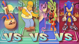 🎮 Otamatone Digital Circus Meme VS The Simpsons VS Smiling Critters VS Sonic Prime | Tiles Hop