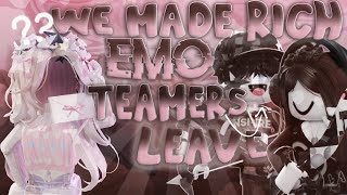 We made RICH Emo Teamers leave in Roblox MM2
