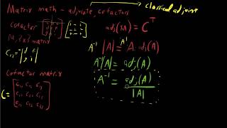 Matrix Math - Cofactor Matrix (Cofactors), Adjugate (Classical Adjoint)