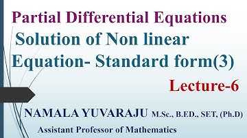 Solution of Non linear equation II Partial Differential Equations II Yuvaraju Namala II AR new world
