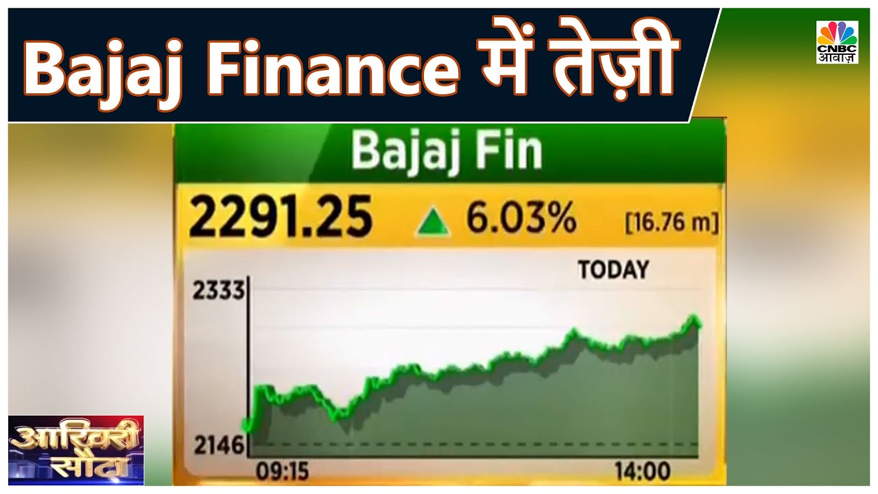 Bajaj Finance में आज बेहतरीन तेज़ी, 6% से ज़्यादा भागा शेयर | Akhiri Sauda