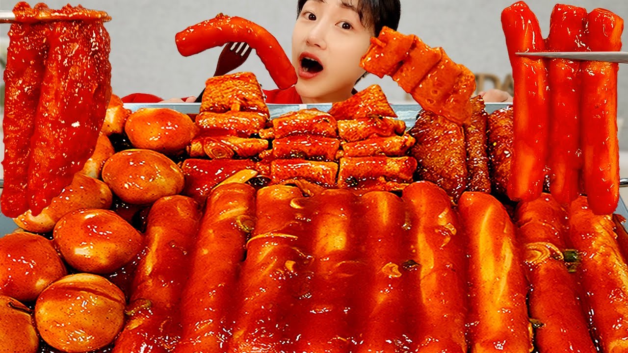 쫀득한 가래떡떡볶이 먹방! 계란에 어묵 만두까지🔥 Tteokbokki & Boiled egg & Spicy fish cake & Bibim dumpling MUKBANG ASMR