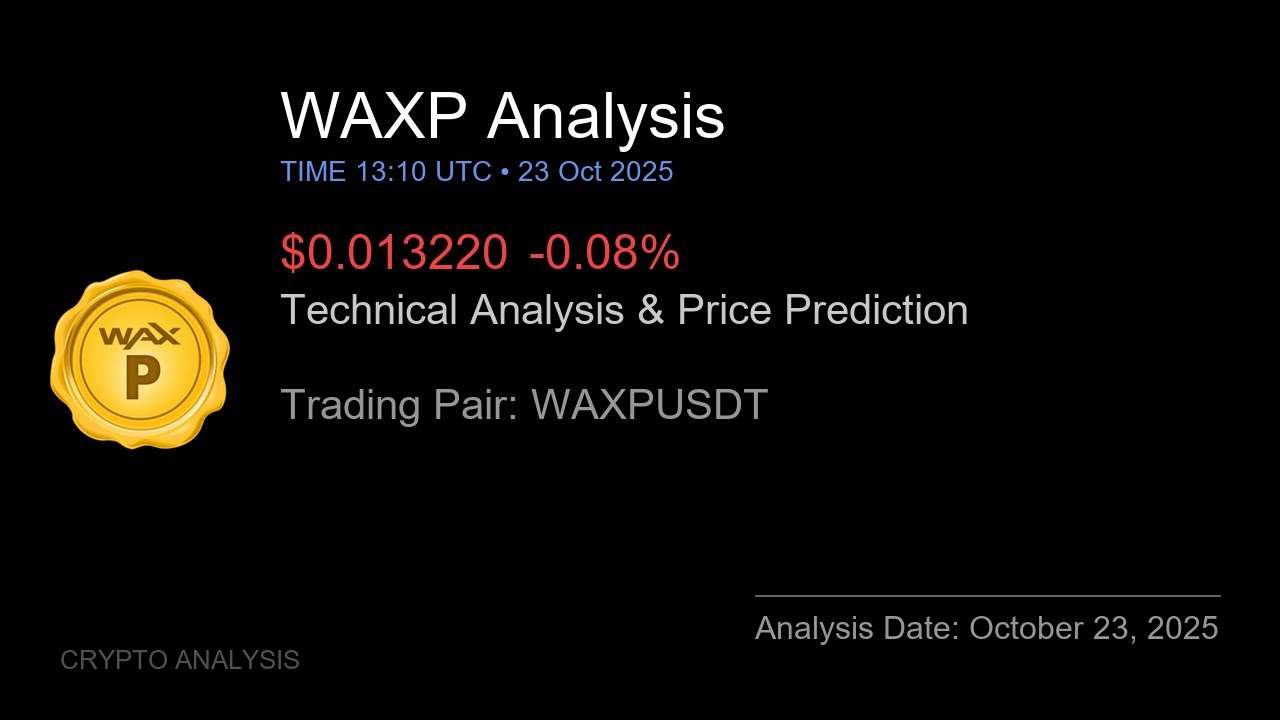 WAXP (WAXPUSDT) Technical Analysis - Price Prediction & Buy or Sell October 23, 2025