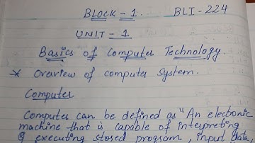BLI 224 NOTES || UNIT 1 || IGNOU BLIS NOTES..