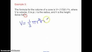2.8 Rewrite Equations and Formulas