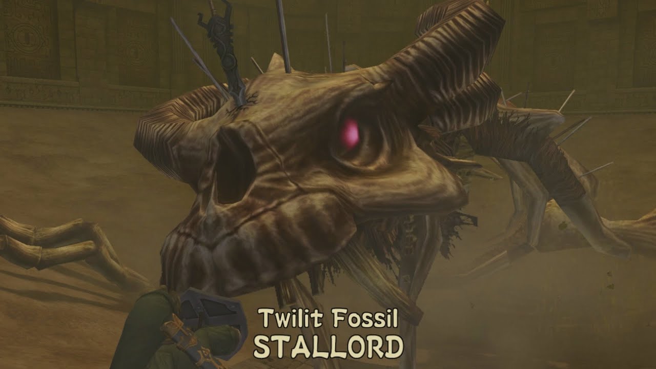 Twilit Fossil STALLORD Boss Fight - The Legend of Zelda: Princess HD - YouTube