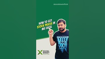 How To Get Stock Prices In Ms Excel | Excel Tips & Tricks #shorts #ytshorts #exceltips