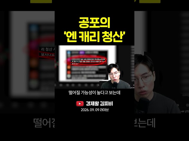 공포의 '엔 캐리 청산' #shorts