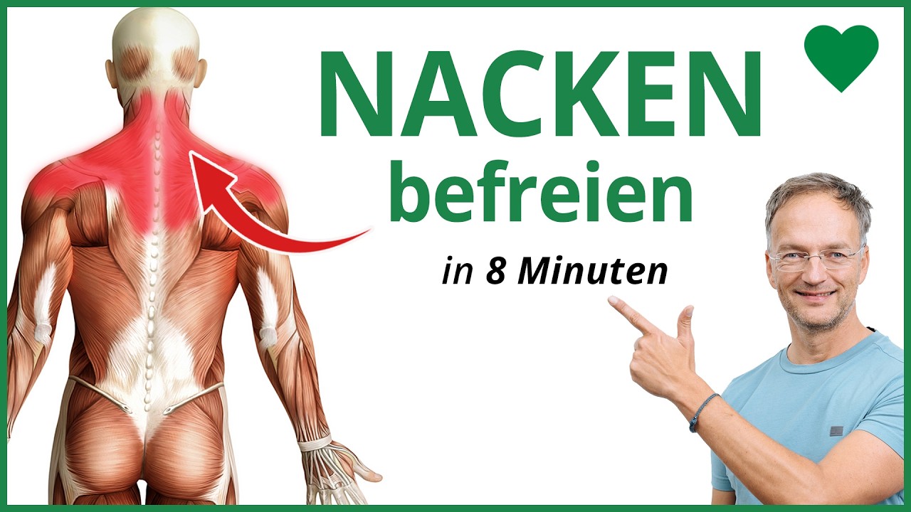 8 Minuten Nackenverspannungen lösen 💚 Nacken dehnen und entspannen