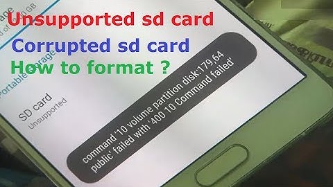 command 10 volume partition disk failed Unsupported Corrupted sdxc card