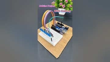 Arduino UNO LED Chaser Lights | Cool DIY School Project #shorts #arduino #trending