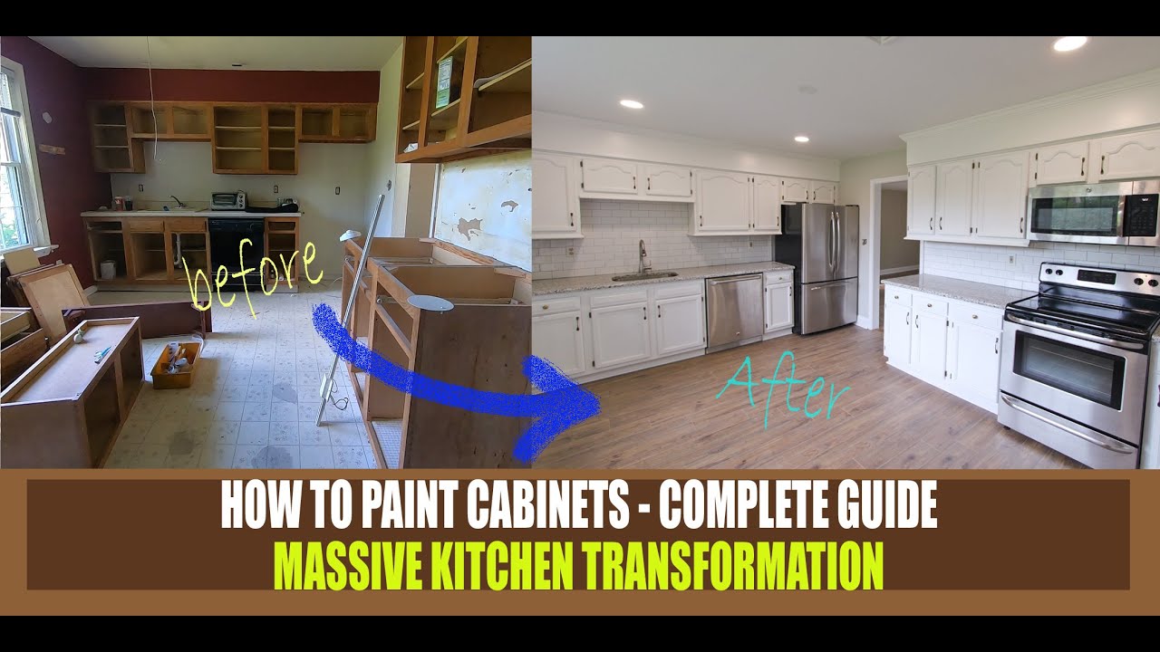 How to spray paint kitchen cabinets - factory like finish - A to Z