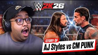 مباراة AJ Styles) vs (CM PUNK)) في لعبة المصارعة  - WWE2K26 Showcase العرض #18