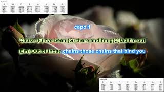 I'll Never Fall In Love Again (capo 1) by Dionne Warwick play along with scrolling chords and lyrics Resimi
