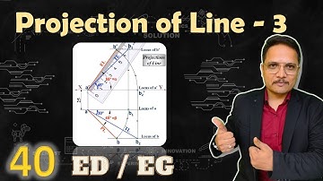 3 - Projection of Line (Basics, Drawing Process & Solved Example) Explained in Engineering Drawing
