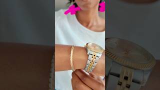 Stacking my watch and bracelets ✨ #jewelrystyle #jewelryoftheday #fashion #watch