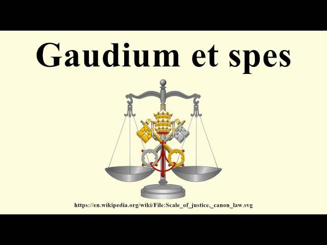 Como pronunciar gaudium et spes