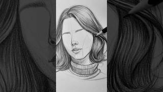 How to draw realistic girl face #drawing #art #arttutorial #howtodraw #sketch #shorts