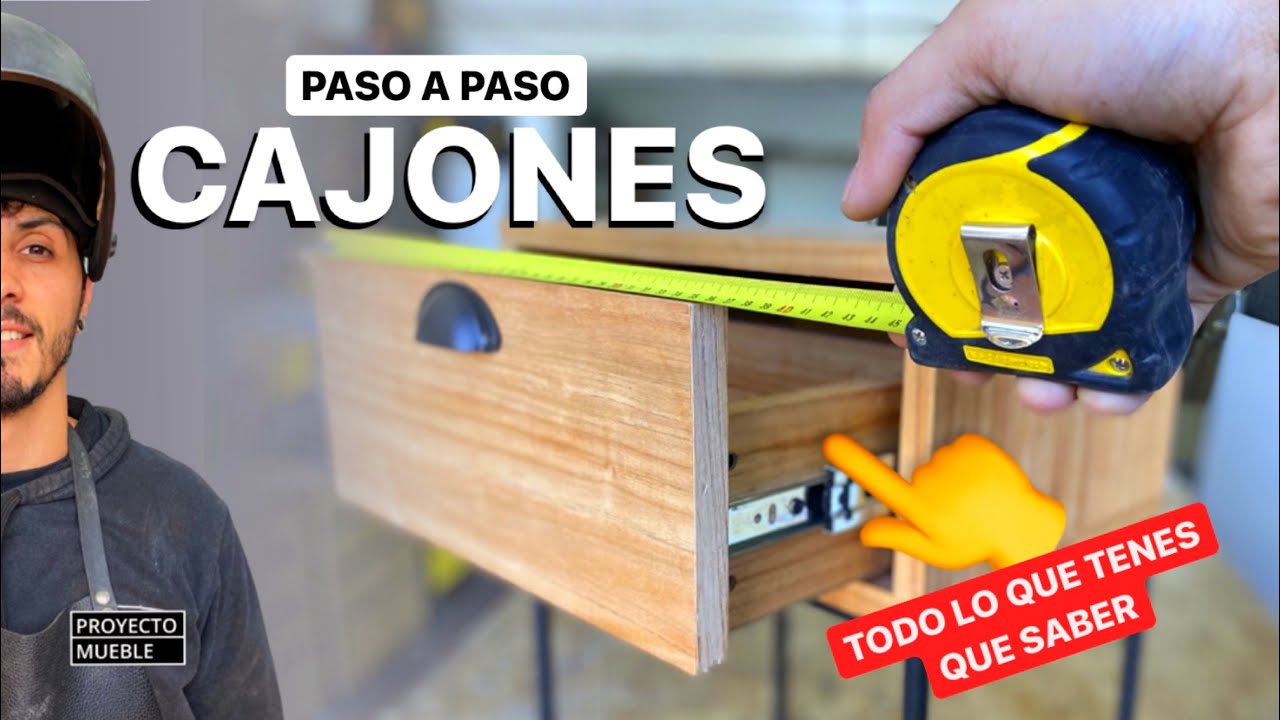 CAJONES PASO A PASO! COMO HACER Y COLOCAR CAJON CON CORREDERA TELESCOPICA /  PROYECTO MUEBLE 