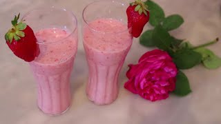 سموثي الفراولة والموز لذيذ ومنعش How To Make Strawberry Banana Smoothie A Healthy Drink Quick Recipe