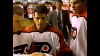 Ellio's Pizza Commercial Philadelphia Flyers Eric Lindros Recchi Eklund Clarke 1992