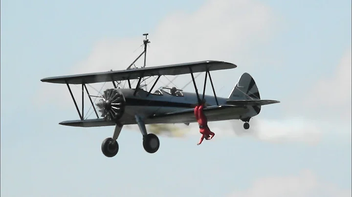 Jana Leigh Wing Walking at The Flying Circus Airsh...