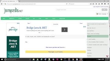 Is null, main, exit, delete are keywords in Java? - javapedia.net