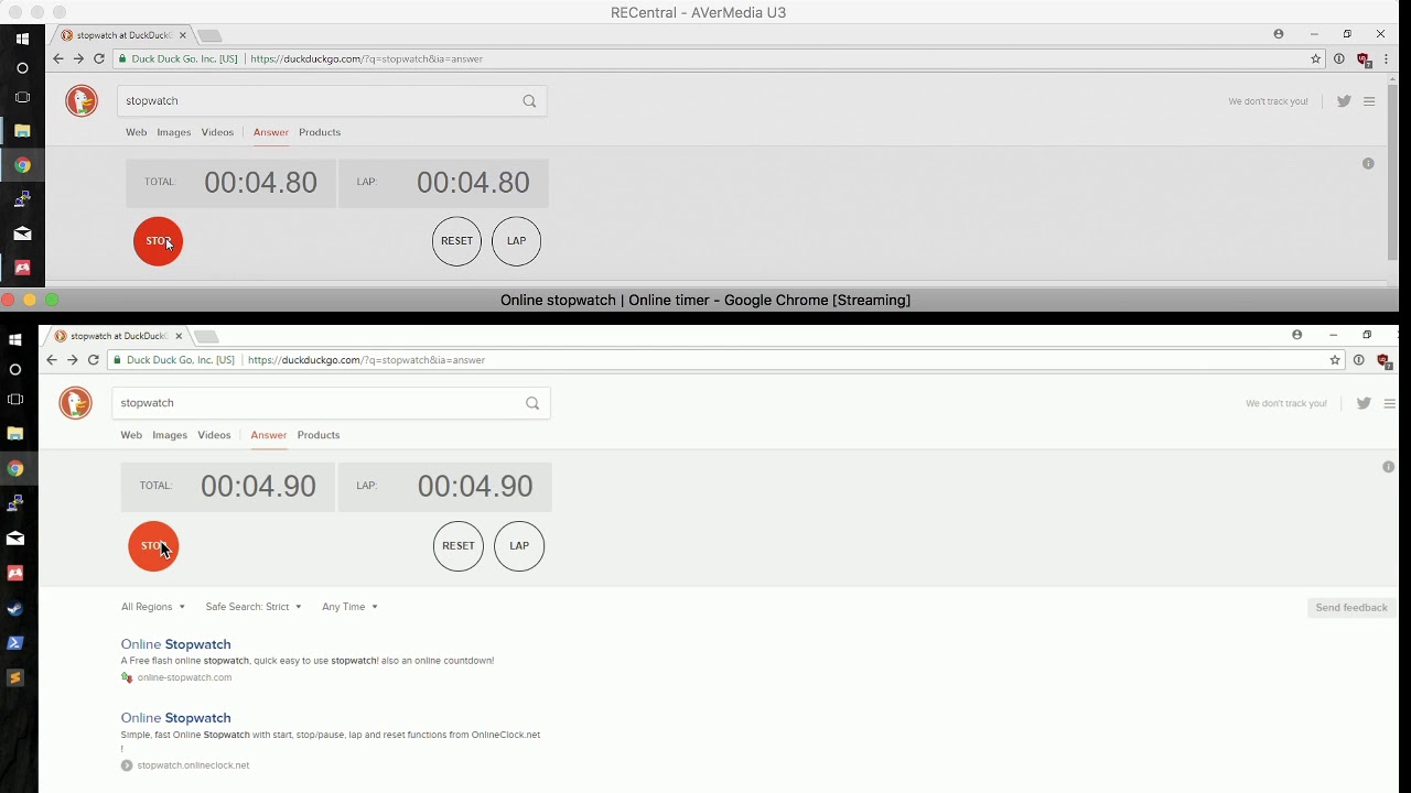 latencytestAVermedia U3 vs. Steam Remote Streaming