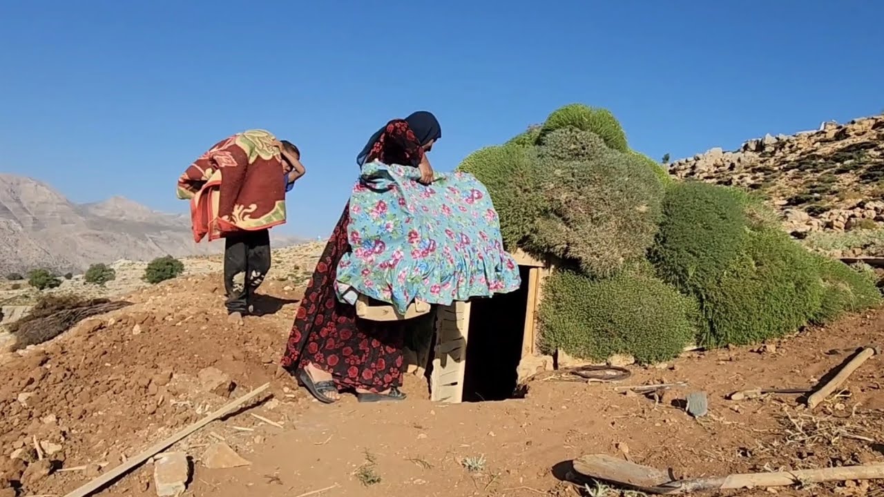 Destruction and ruins: nomadic man and building a new house from ruins\