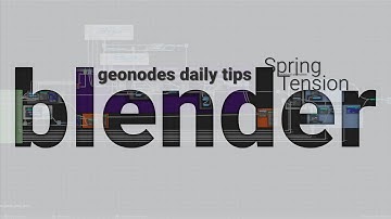 Spring Tension: procedural animation | blender geonodes daily, tip