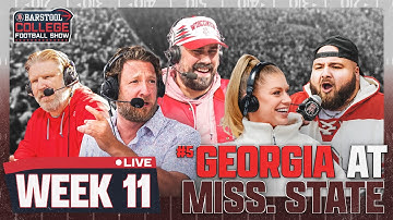 LIVE FROM STARKVILLE, MS FOR #5 GEORGIA VS. MISSISSIPPI ST | Barstool College Football Show Week 11