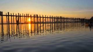 U Bein bridge at Amarapura , Myanmar - January 2014 ( slideshow )