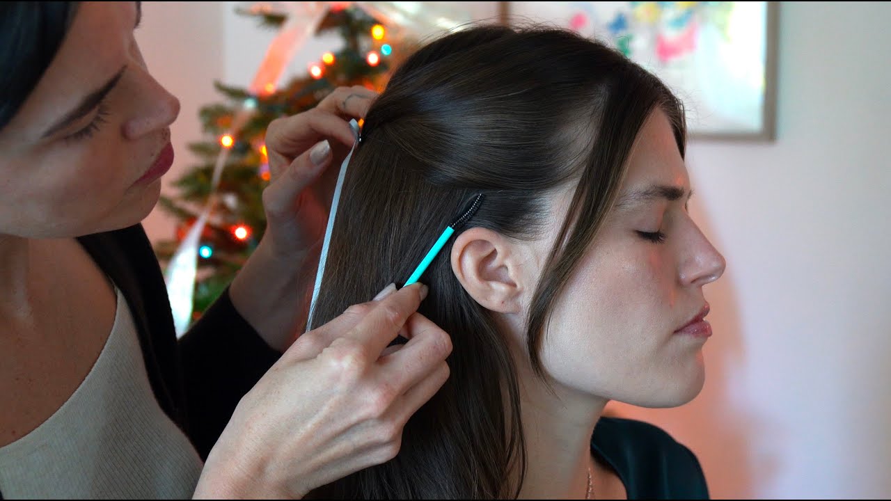 ASMR Perfectionist Hair Styling, Fixing & Adjustments For A Winter Photoshoot (Whisper)