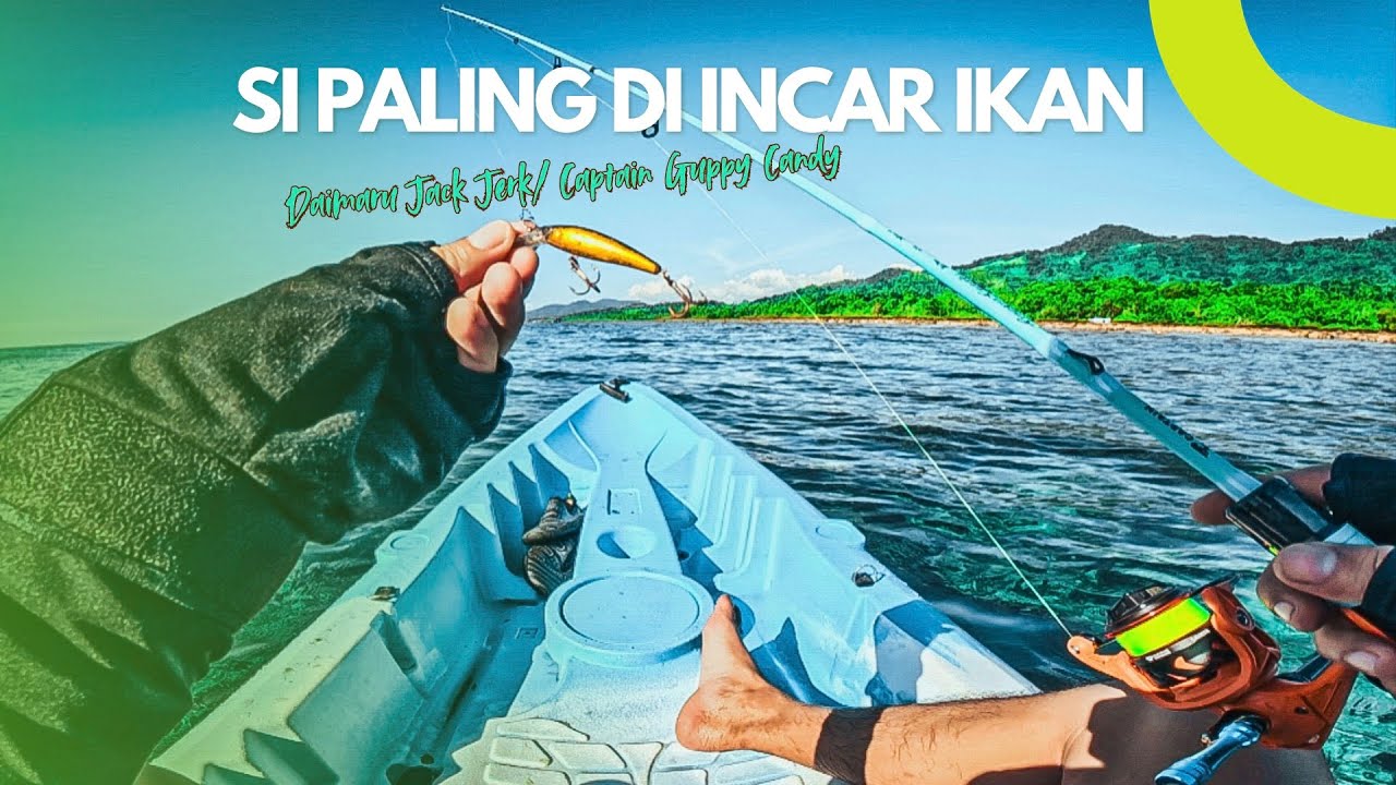 Mancing Casting Dengan Kayak saat Ikan pada Lapar // Captain Guppy Candy , Daimaru Jackjerk