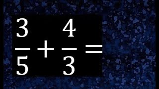35 Mas 43 . Suma De Fracciones Heterogeneas , Diferente Denominador 3543