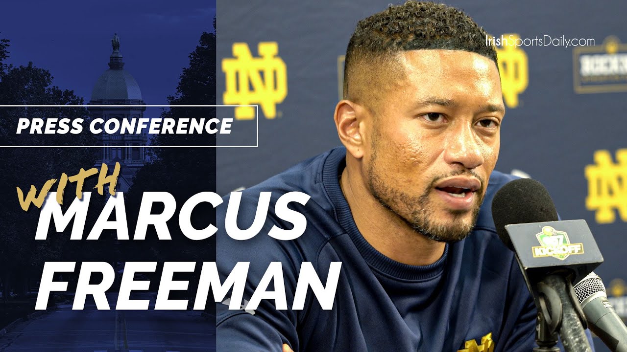 Notre Dame HC Marcus Freeman Navy Postgame Presser Highlights - YouTube