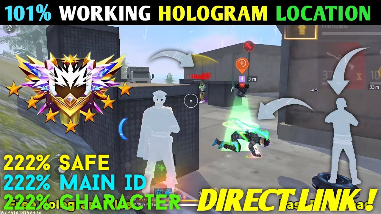 OB51 FREE FIRE TRANSPERENT HOLOGRAM | FREE FIRE HOLOGRAM | FREE FIRE LOCATION HACK | FREEFIRECONFIG 