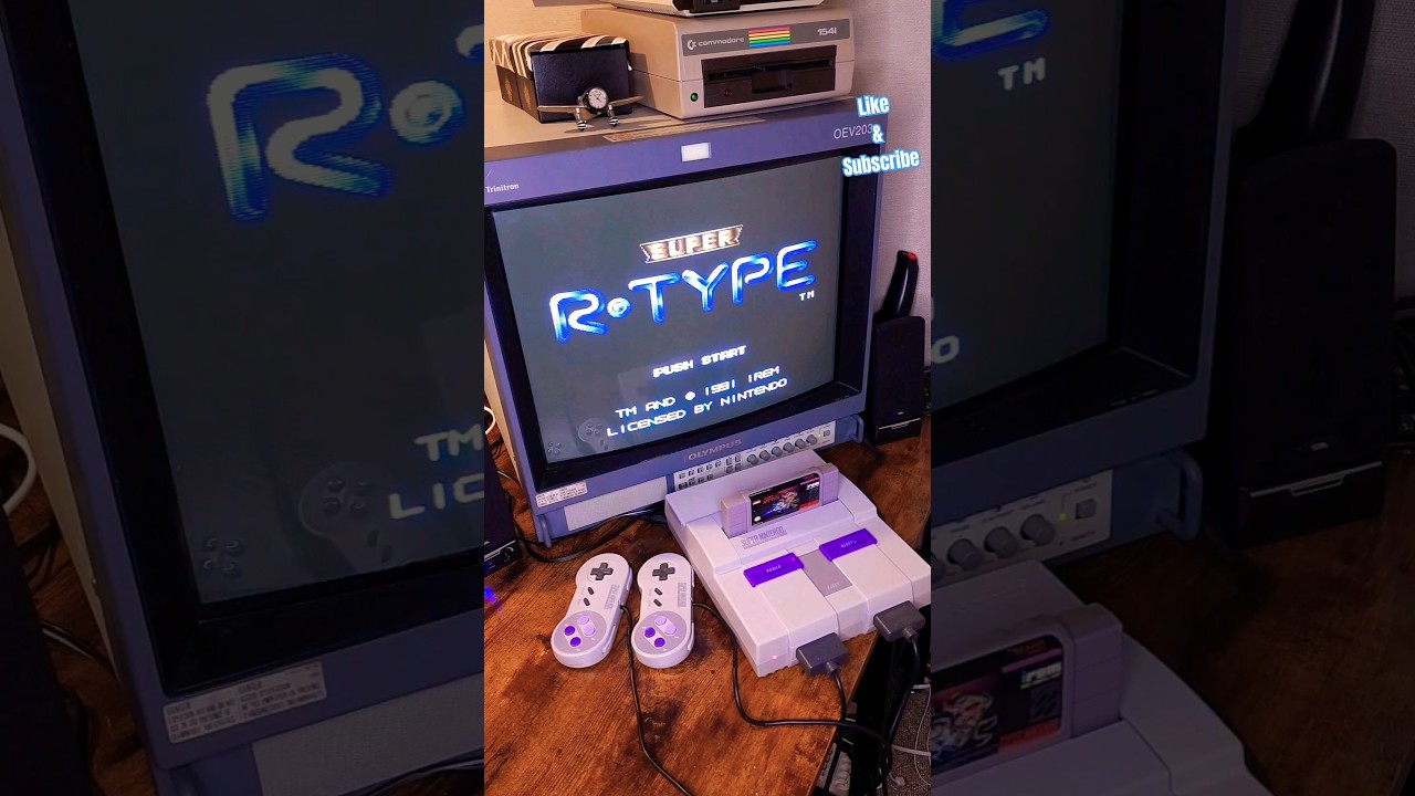 Playing Super R-Type on restored SNES 