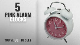 Top 10 Pink Alarm Clocks [2018 ]: 4” Twin Bell Alarm Clock Battery Operated, Jiemei Loud Home screenshot 5