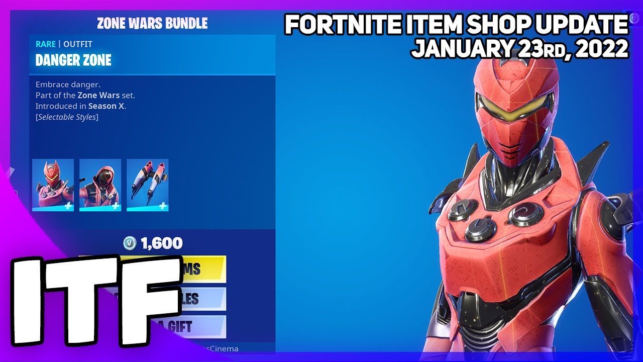 Fortnite Item Shop DANGER ZONE BUNDLE IS BACK! [January 23rd, 2022] (Fortnite Battle Royale)